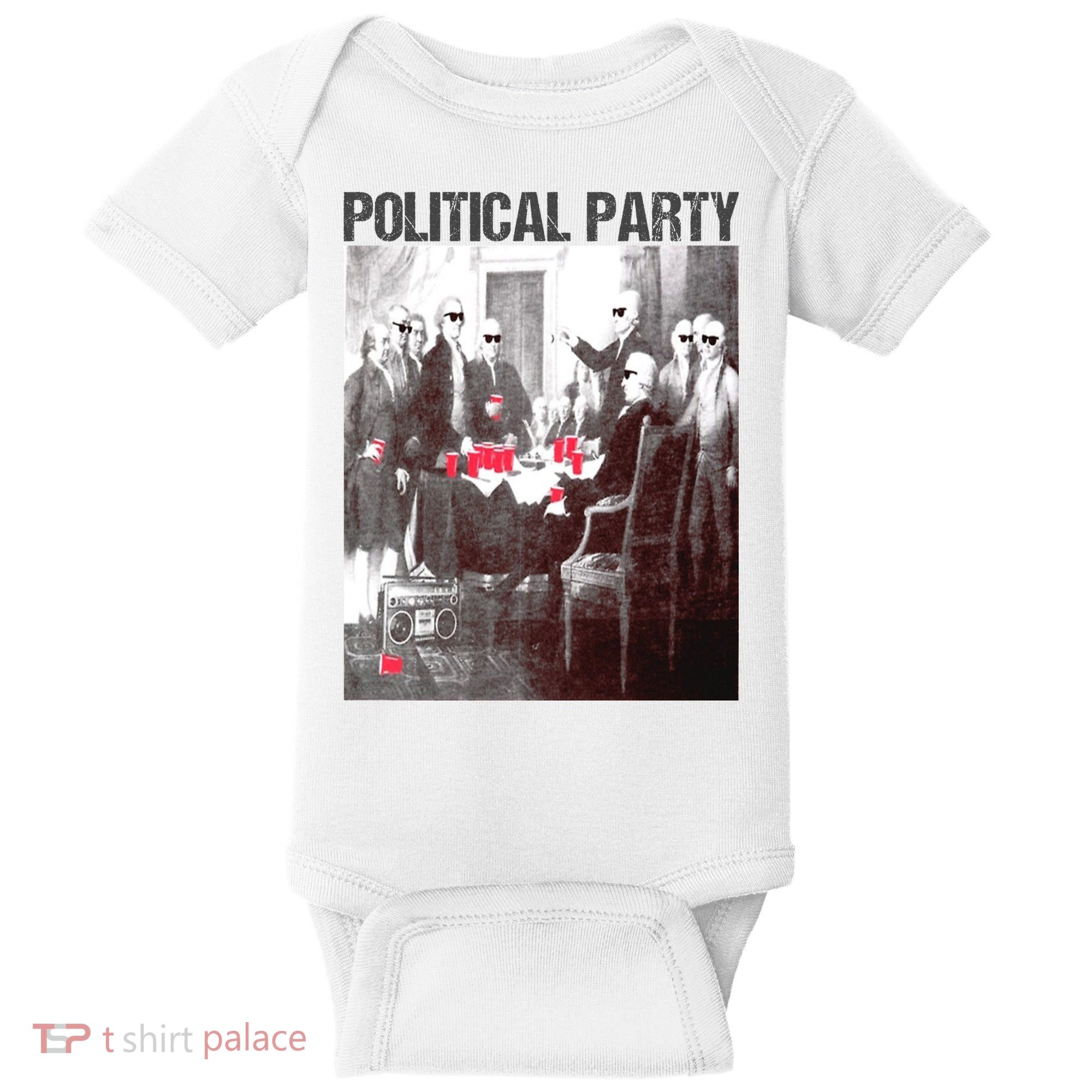 Political Party Shades & Red Cups Funny Political Baby Bodysuit
