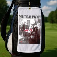 Political Party Shades & Red Cups Funny Political Golf Towel thumb 2