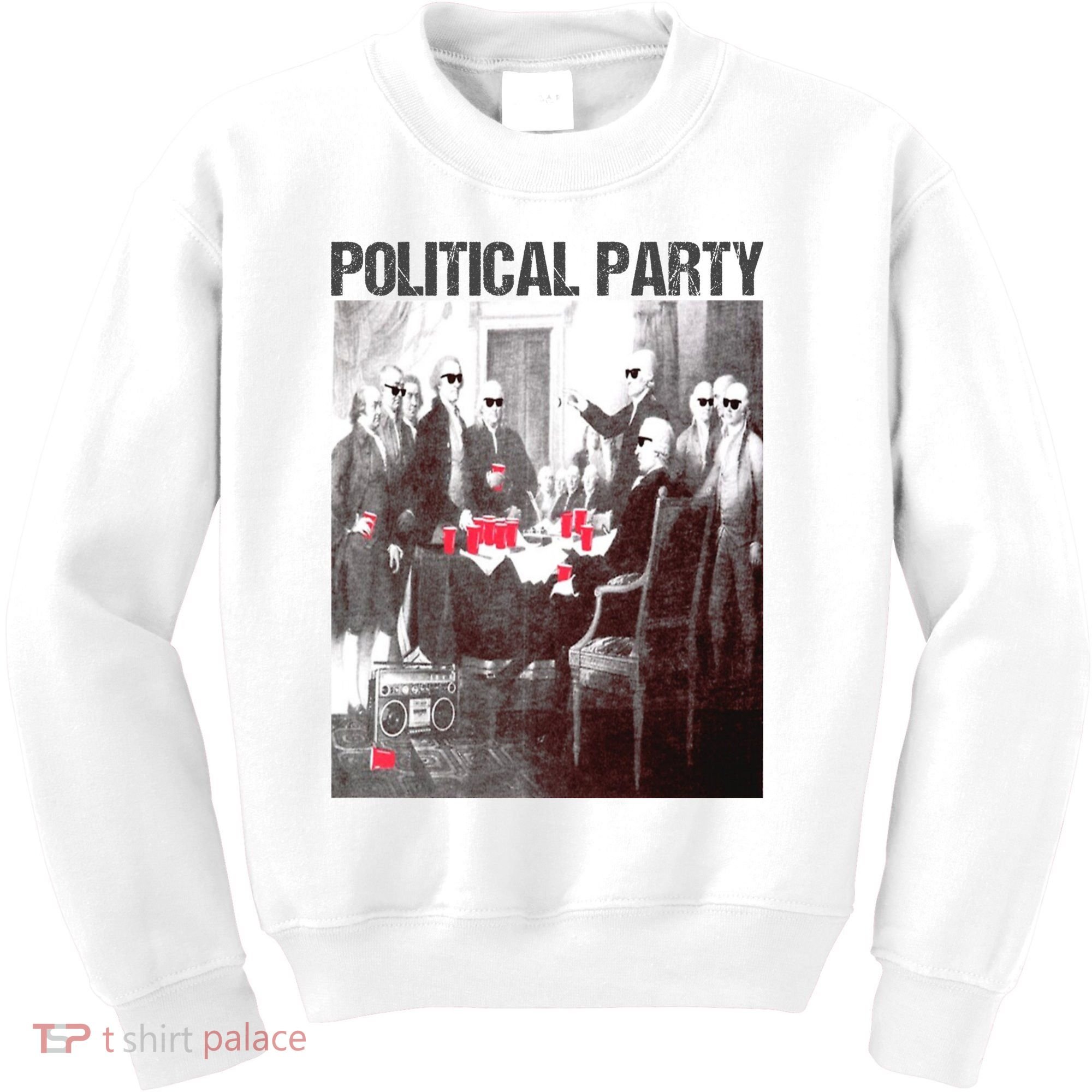 Political Party Shades & Red Cups Funny Political Kids Sweatshirt