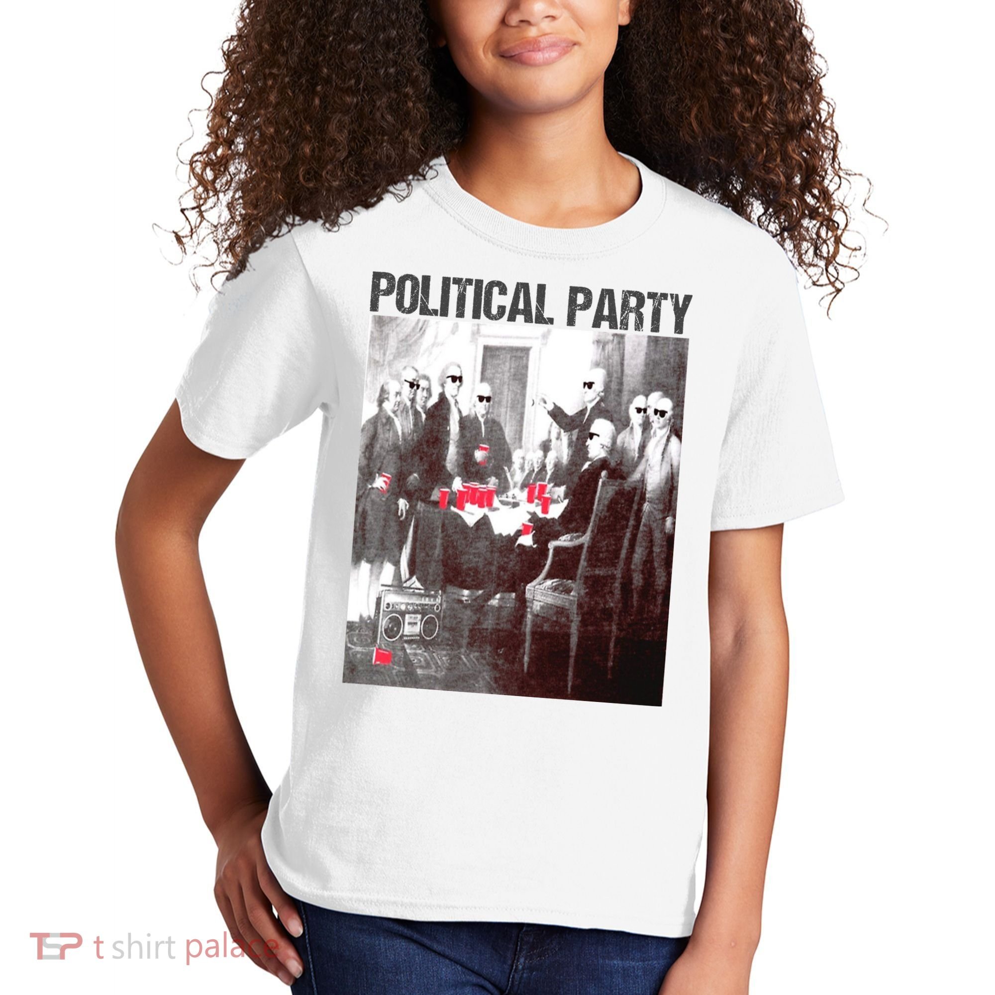 Political Party Shades & Red Cups Funny Political Kids T-Shirt