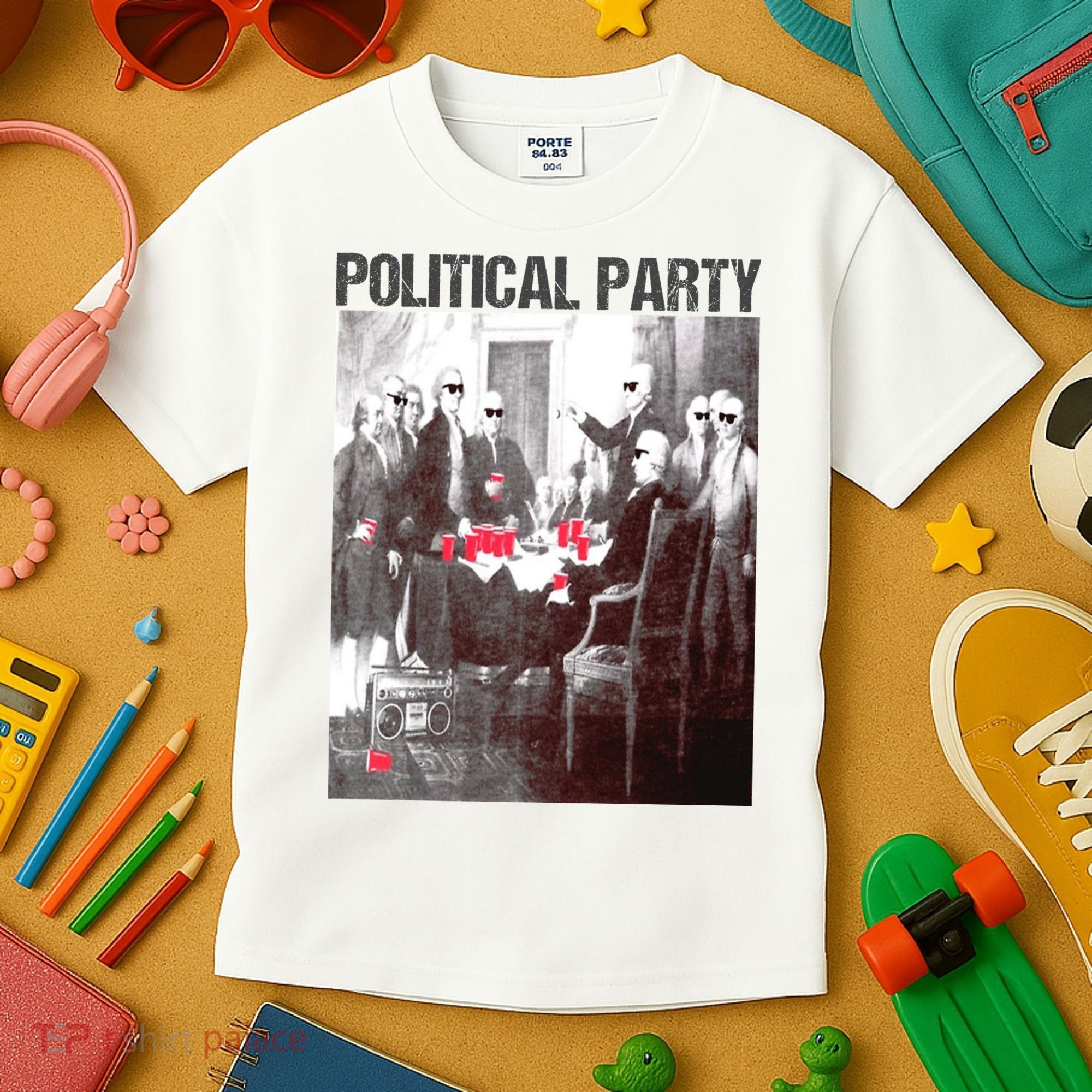 Political Party Shades & Red Cups Funny Political Kids T-Shirt
