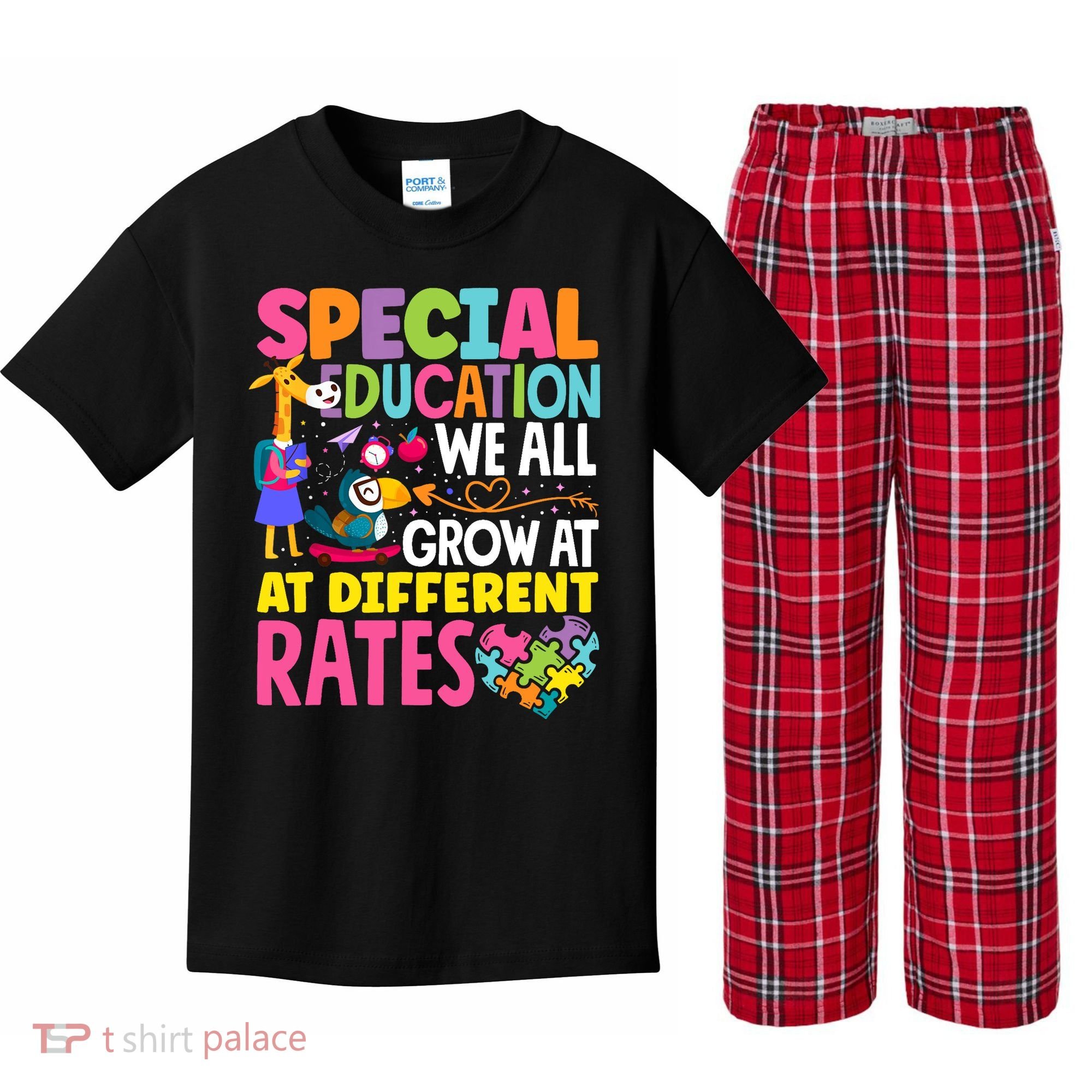 Paraeducator Paraprofessional SPED Teacher Special Education Kids Plaid Pajama Set