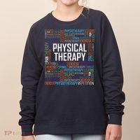 PT Physical Therapy Gift Words Therapist Month Women's Sweatshirt thumb 0