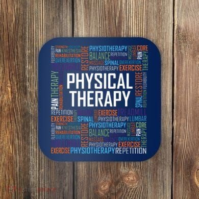 PT Physical Therapy Gift Words Therapist Month Coaster