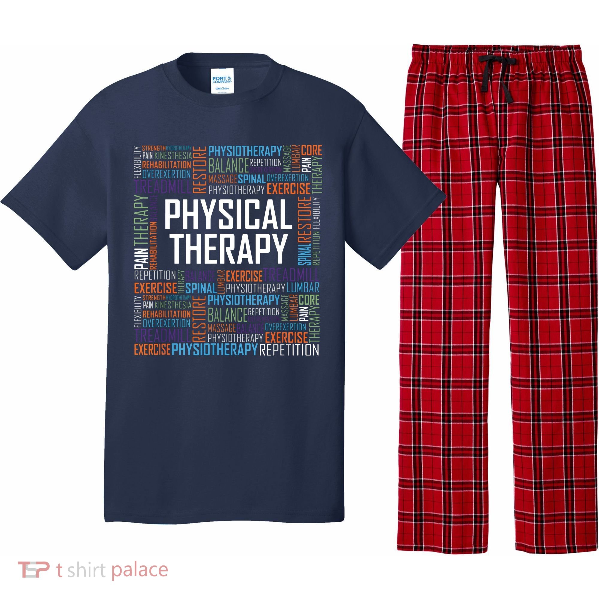PT Physical Therapy Gift Words Therapist Month Pajama Set