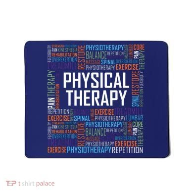 PT Physical Therapy Gift Words Therapist Month Mousepad