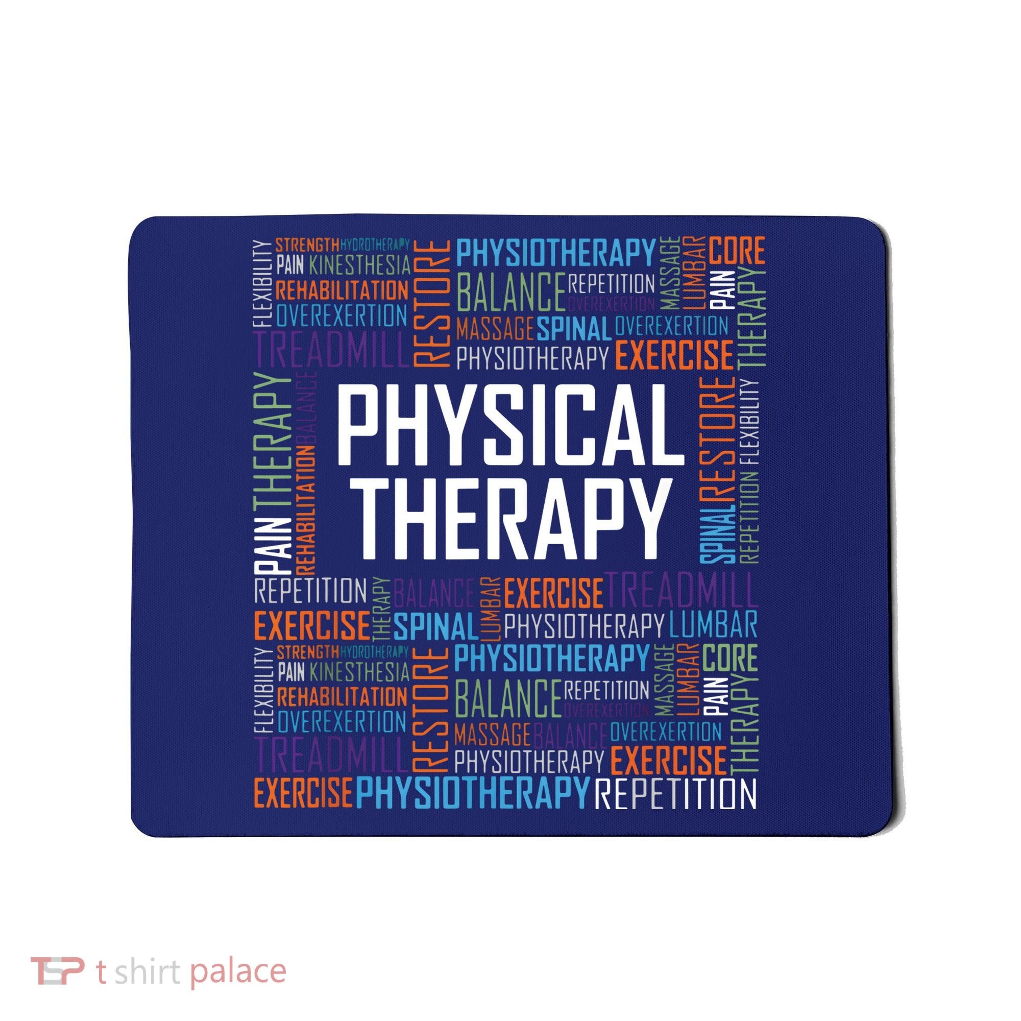 PT Physical Therapy Gift Words Therapist Month Mousepad