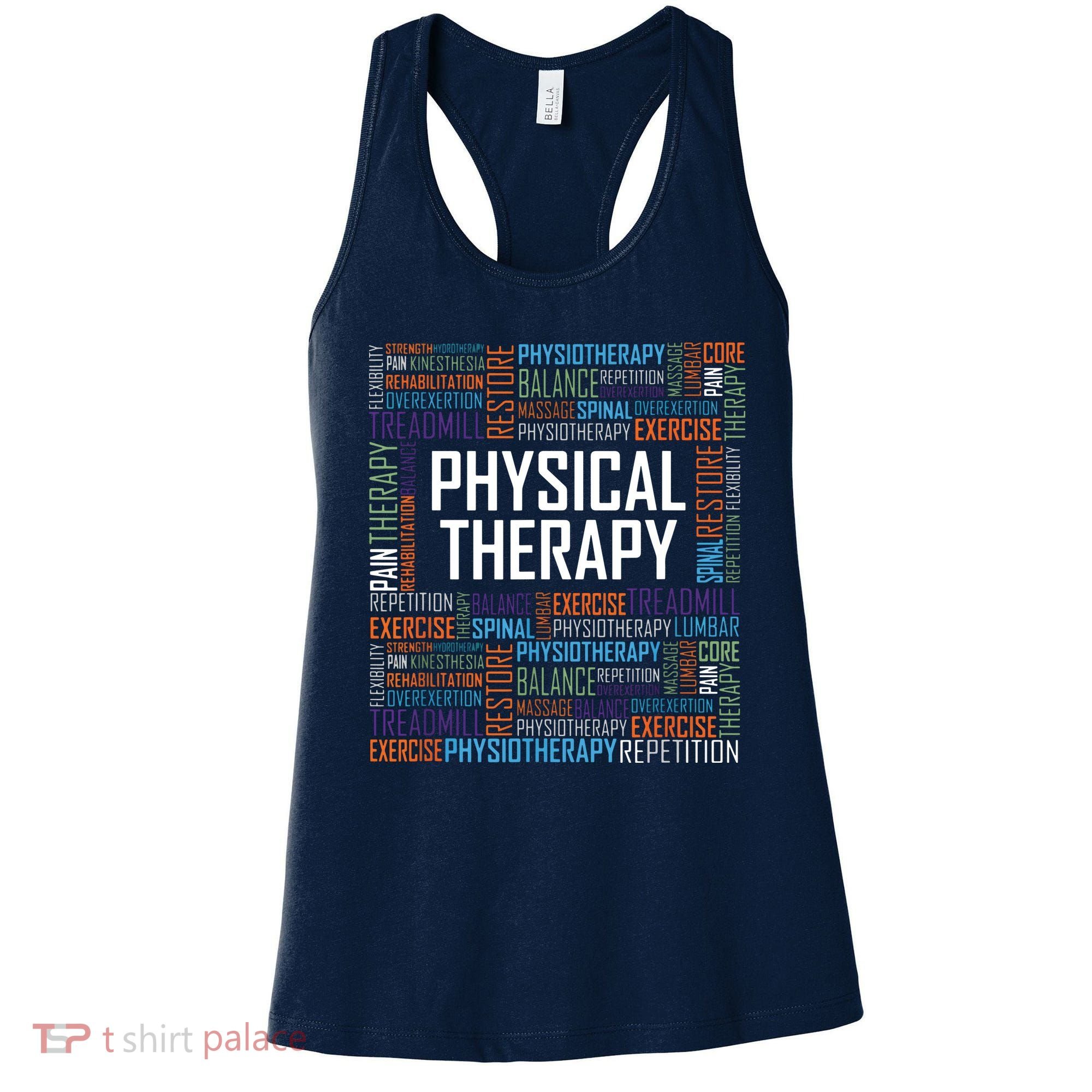 PT Physical Therapy Gift Words Therapist Month Women's Tank Top