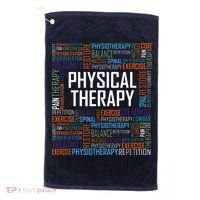 PT Physical Therapy Gift Words Therapist Month Golf Towel thumb 0