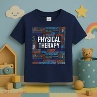 PT Physical Therapy Gift Words Therapist Month Toddler T-Shirt thumb 3