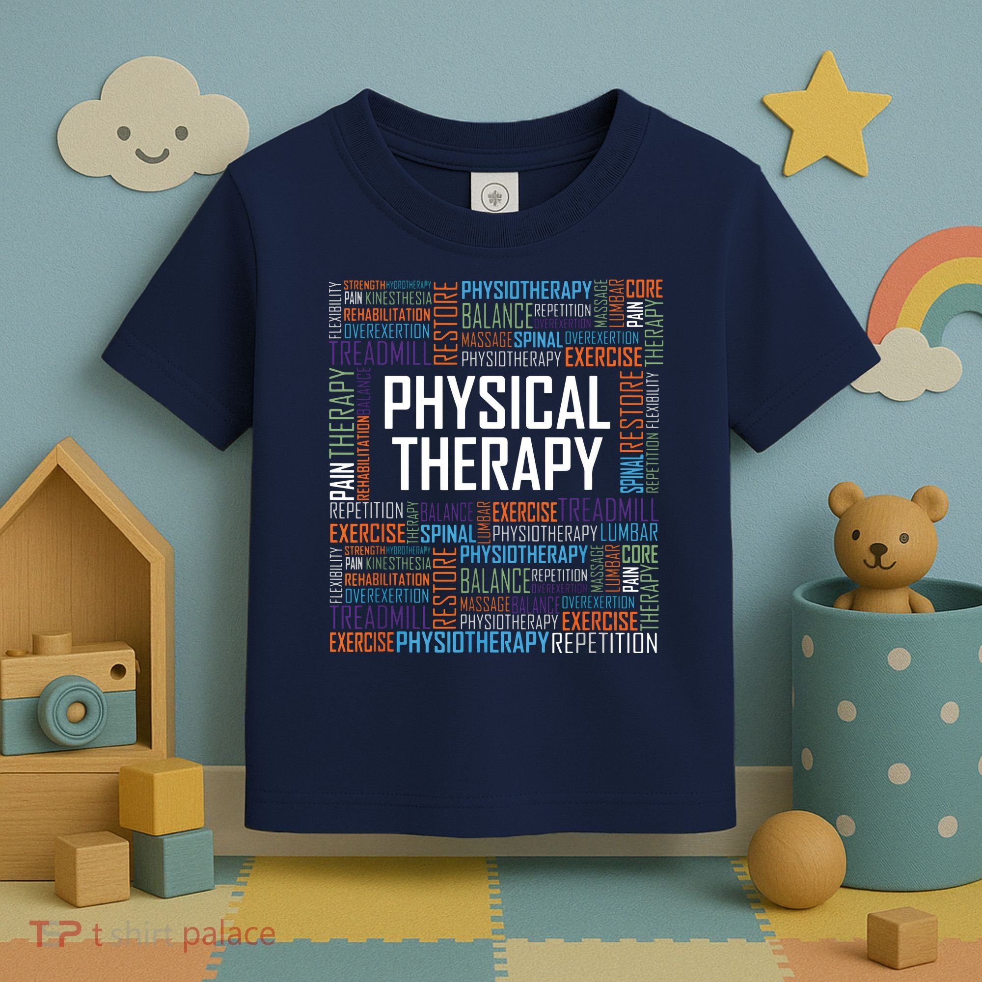 PT Physical Therapy Gift Words Therapist Month Toddler T-Shirt