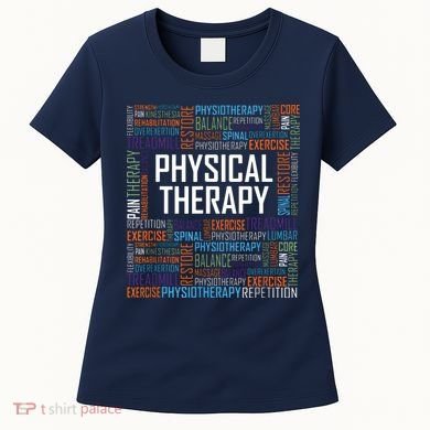 PT Physical Therapy Gift Words Therapist Month Women's T-Shirt