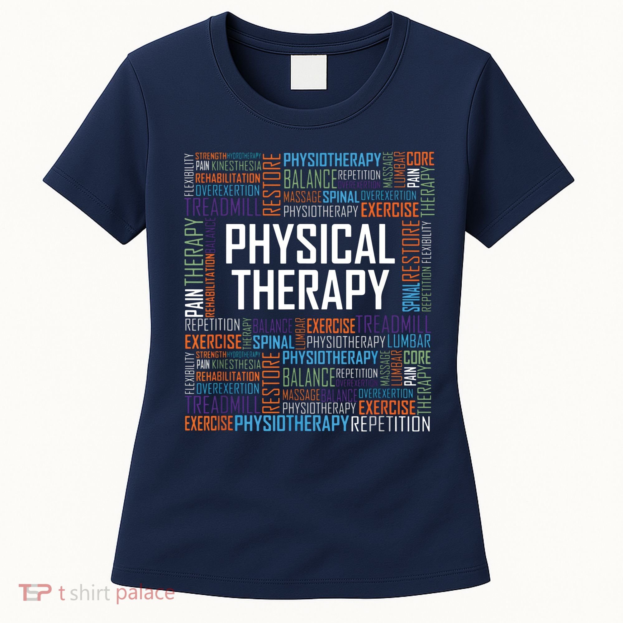 PT Physical Therapy Gift Words Therapist Month Women's T-Shirt