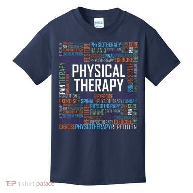 PT Physical Therapy Gift Words Therapist Month Kids T-Shirt