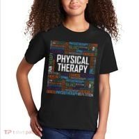 PT Physical Therapy Gift Words Therapist Month Kids T-Shirt thumb 2