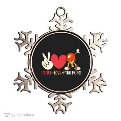 Ping Pong Table Tennis Paddle Peace Love Ping Pong Ornament