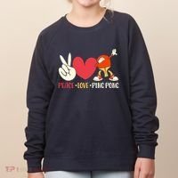 Ping Pong Table Tennis Paddle Peace Love Ping Pong Women's Sweatshirt thumb 0