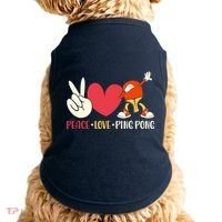 Ping Pong Table Tennis Paddle Peace Love Ping Pong Doggie Tank thumb 0