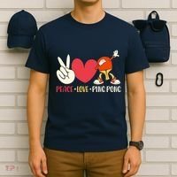 Ping Pong Table Tennis Paddle Peace Love Ping Pong T-Shirt thumb 6