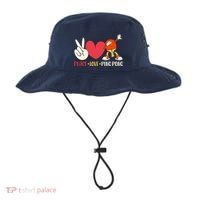 Ping Pong Table Tennis Paddle Peace Love Ping Pong Bucket Hat thumb 0