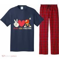 Ping Pong Table Tennis Paddle Peace Love Ping Pong Pajama Set thumb 0