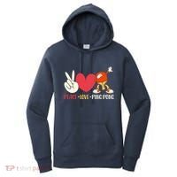 Ping Pong Table Tennis Paddle Peace Love Ping Pong Women's Hoodie thumb 0
