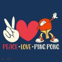 Ping Pong Table Tennis Paddle Peace Love Ping Pong Women's Hoodie thumb 2