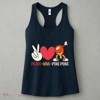 Ping Pong Table Tennis Paddle Peace Love Ping Pong Women's Tank Top thumb 3