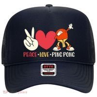 Ping Pong Table Tennis Paddle Peace Love Ping Pong Hat thumb 0