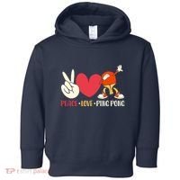 Ping Pong Table Tennis Paddle Peace Love Ping Pong Toddler Hoodie thumb 0