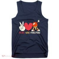 Ping Pong Table Tennis Paddle Peace Love Ping Pong Tank Top thumb 0