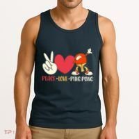 Ping Pong Table Tennis Paddle Peace Love Ping Pong Tank Top thumb 3