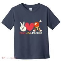 Ping Pong Table Tennis Paddle Peace Love Ping Pong Toddler T-Shirt thumb 0