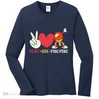 Ping Pong Table Tennis Paddle Peace Love Ping Pong Women's Long Sleeve Shirt thumb 0