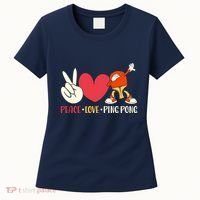 Ping Pong Table Tennis Paddle Peace Love Ping Pong Women's T-Shirt thumb 0
