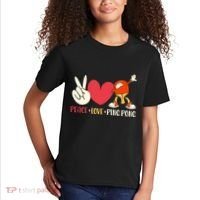 Ping Pong Table Tennis Paddle Peace Love Ping Pong Kids T-Shirt thumb 2