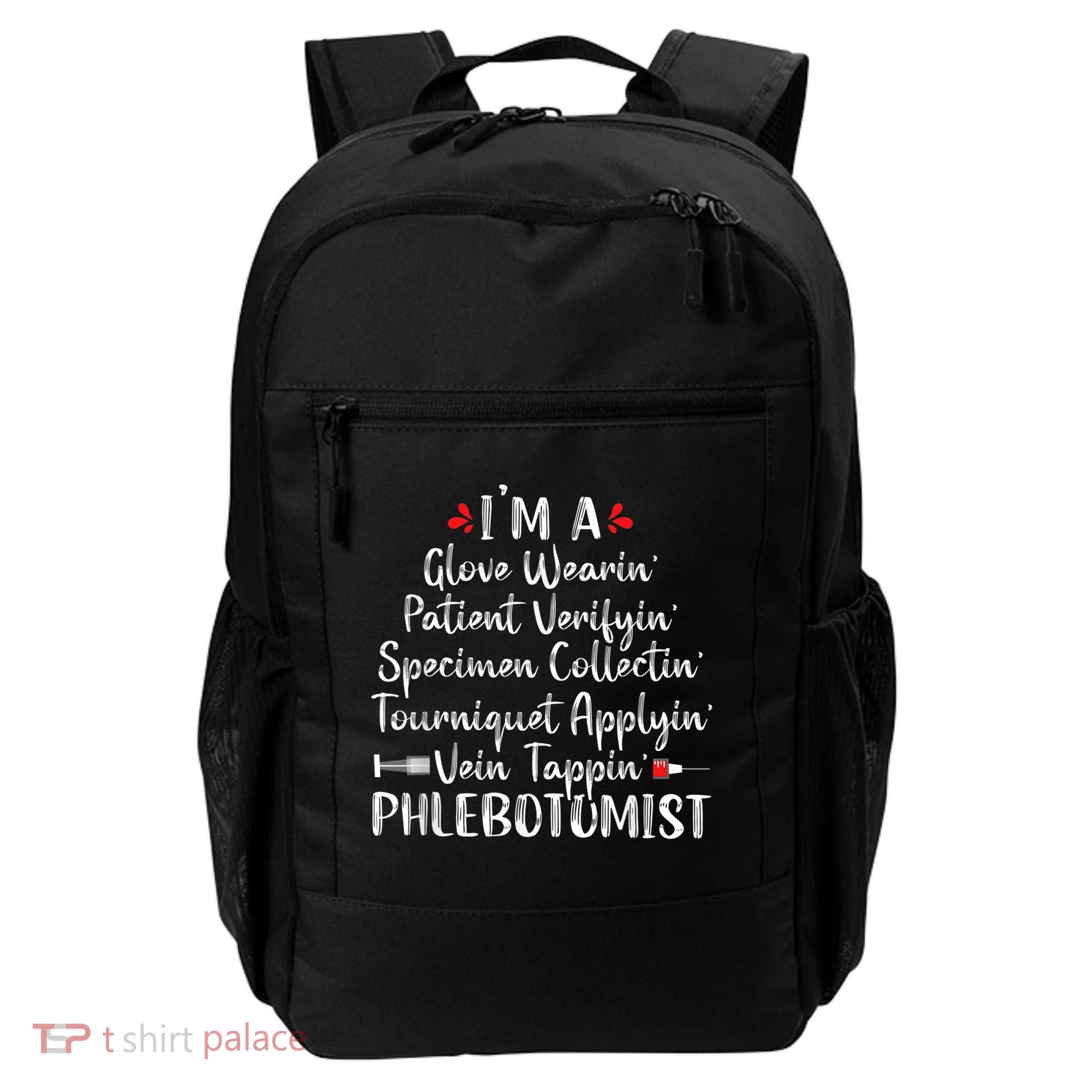 Phlebotomist Phlebotomy Technician Funny Nurse Clinical Backpack