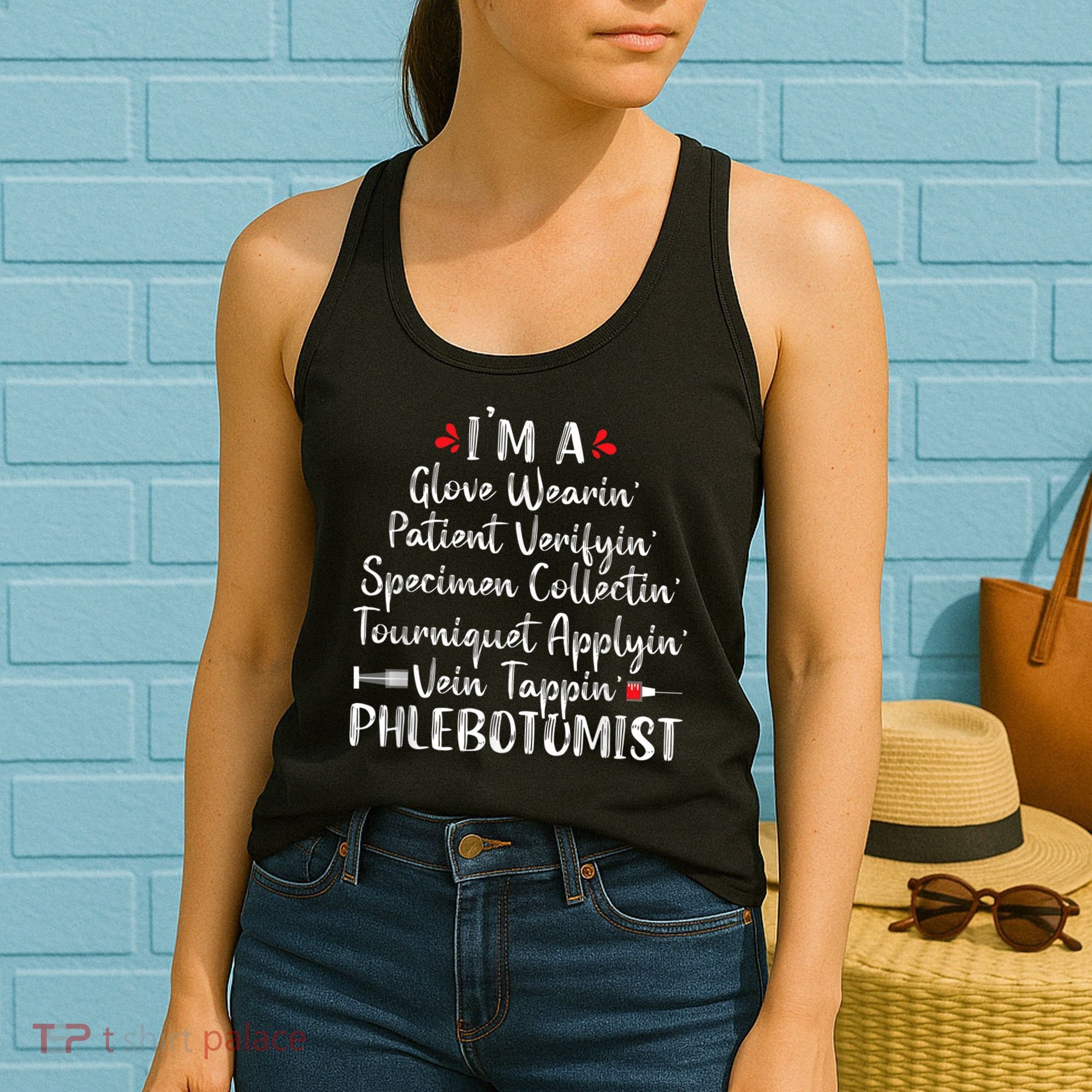 Phlebotomist Phlebotomy Technician Funny Nurse Clinical Women's Tank Top