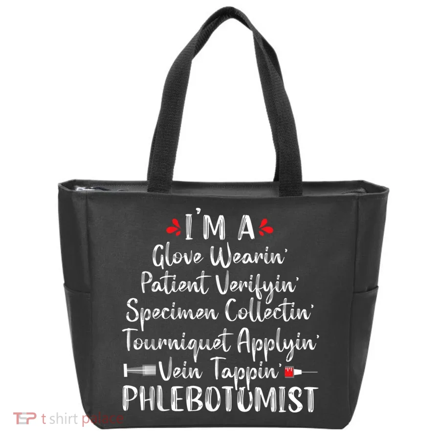 Phlebotomist Phlebotomy Technician Funny Nurse Clinical Tote Bag