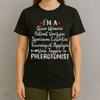 Phlebotomist Phlebotomy Technician Funny Nurse Clinical T-Shirt thumb 4