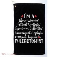 Phlebotomist Phlebotomy Technician Funny Nurse Clinical Golf Towel thumb 0