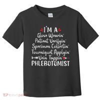 Phlebotomist Phlebotomy Technician Funny Nurse Clinical Toddler T-Shirt thumb 0