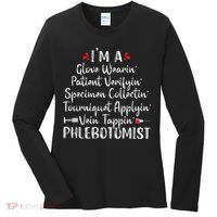 Phlebotomist Phlebotomy Technician Funny Nurse Clinical Women's Long Sleeve Shirt thumb 0