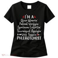 Phlebotomist Phlebotomy Technician Funny Nurse Clinical Women's T-Shirt thumb 0