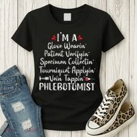 Phlebotomist Phlebotomy Technician Funny Nurse Clinical Women's T-Shirt thumb 3