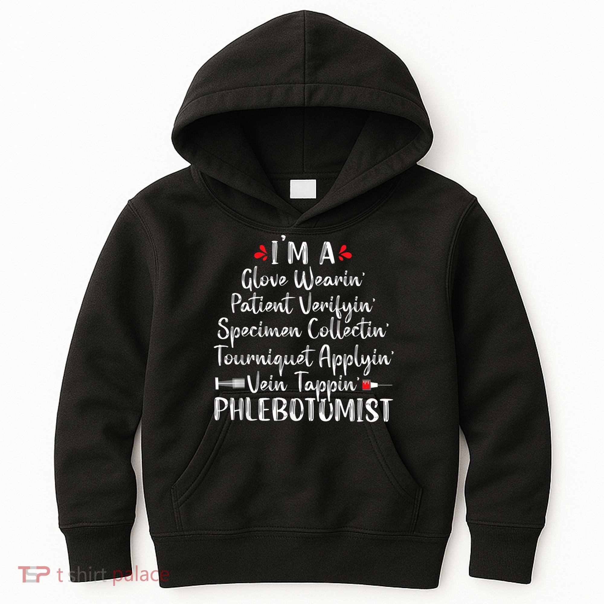 Phlebotomist Phlebotomy Technician Funny Nurse Clinical Kids Hoodie