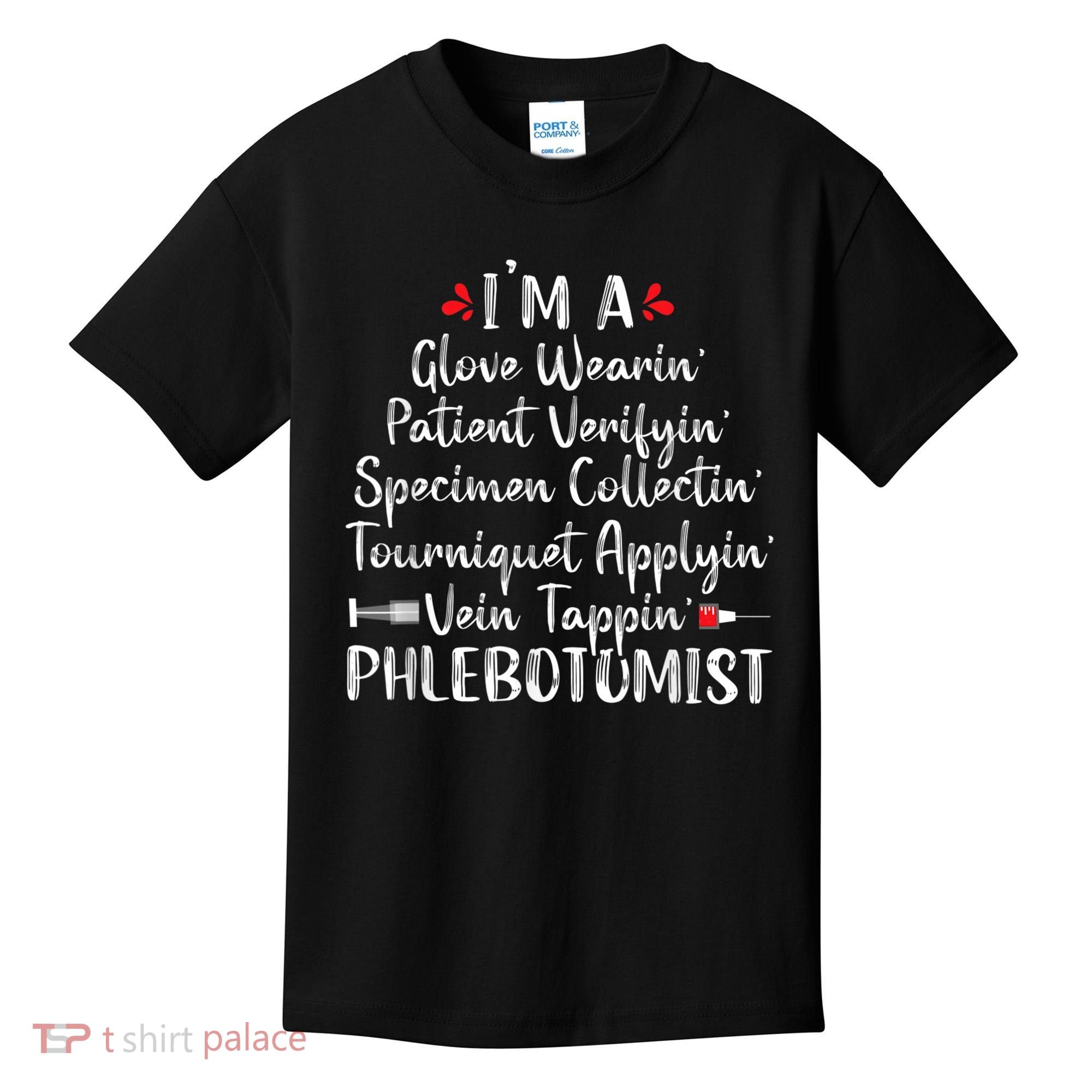 Phlebotomist Phlebotomy Technician Funny Nurse Clinical Kids T-Shirt