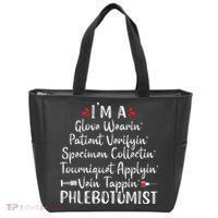 Phlebotomist Phlebotomy Technician Funny Nurse Clinical Tote Bag thumb 0