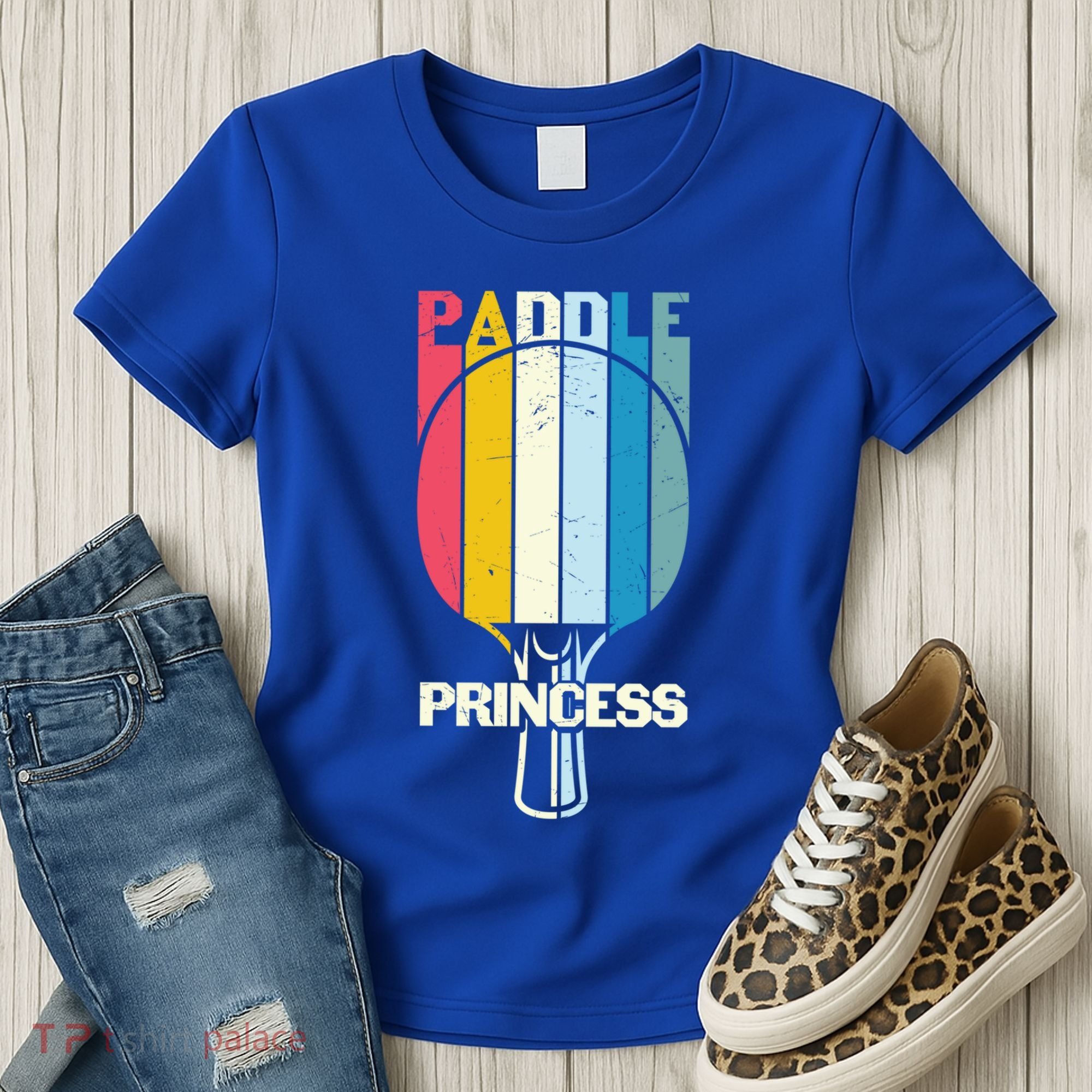 Paddle Princess Table Tennis Mom Funny Ping Pong Cute Gift Women's T-Shirt