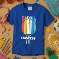 Paddle Princess Table Tennis Mom Funny Ping Pong Cute Gift Kids T-Shirt thumb 3